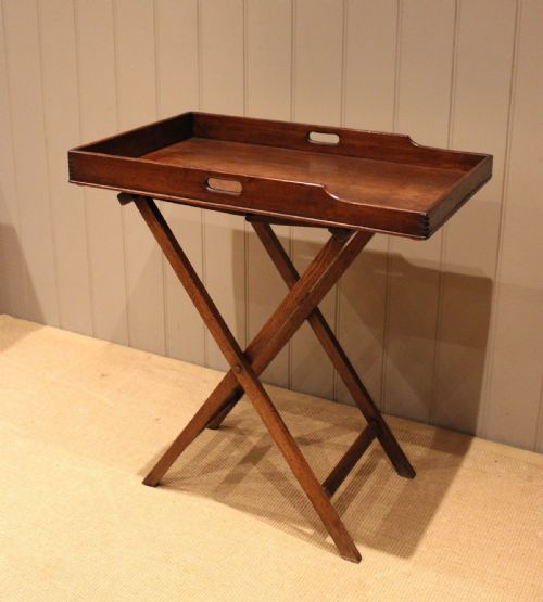 fig 1. Edwardian Oak Butlers Tray & Stand
