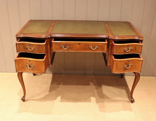 fig 1. Walnut Serpentine Front Writing Desk