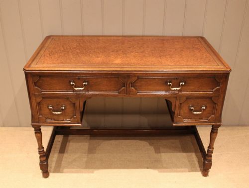 1920s Oak Kneehole Desk