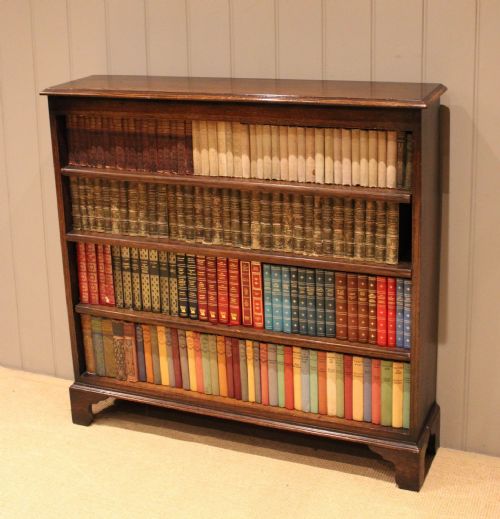 Solid Oak Open Bookcase