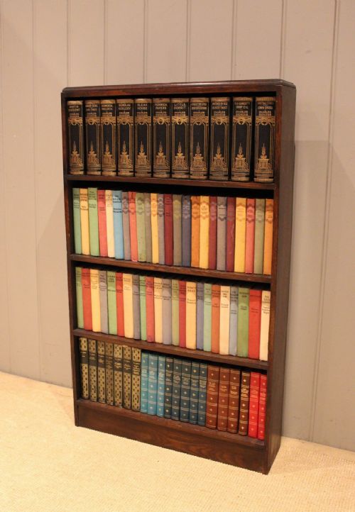 Dark Oak Open Bookcase