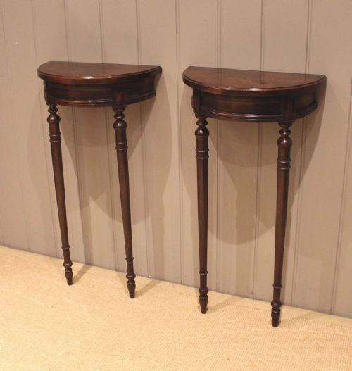Pair of French Cherry Wood Console Tables