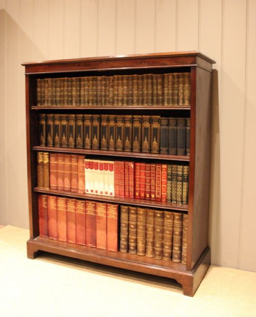 Edwardian Mahogany Open Bookcase