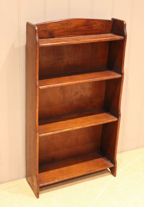 fig 1. Oak Open Bookcase