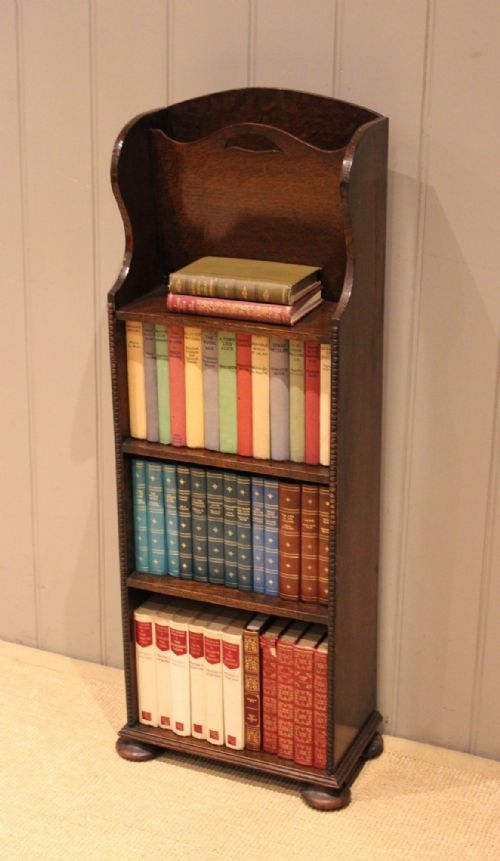 fig 1. Oak Open Bookcase With Magazine Rack