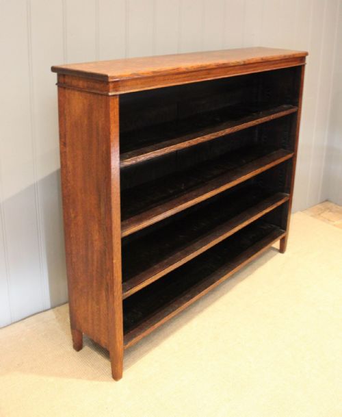 Oak Open Adjustable Bookcase