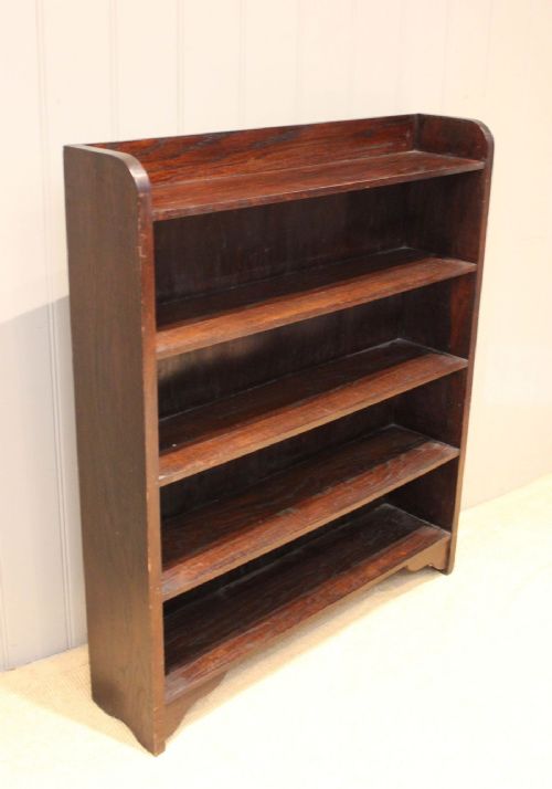 Dark Oak Open Bookcase
