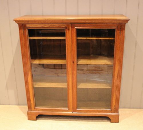 fig 1. Edwardian Oak Glazed Bookcase