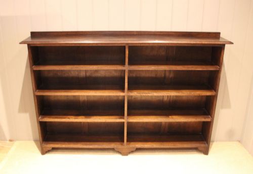 fig 1. Oak Open Sectioned Bookcase