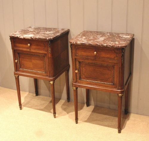 Pair of Belgian Oak Bedside Cabnets