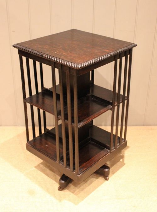 Dark Oak Revolving Bookcase