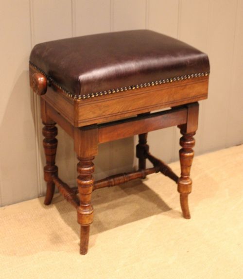 fig 1. Victorian Walnut Piano Stool