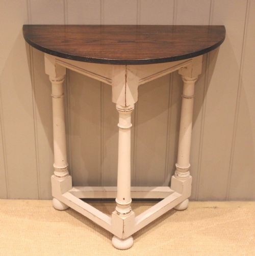 Oak Demi Lune Side Table
