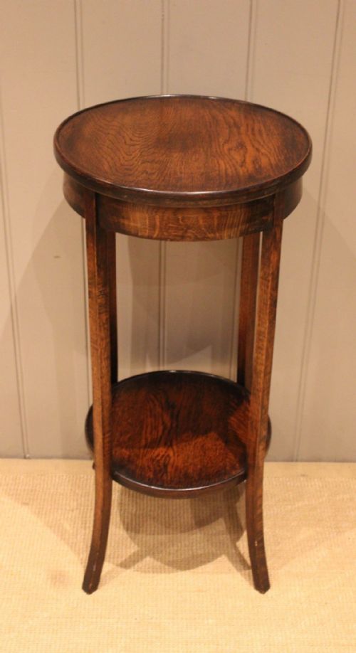 Circular Oak Two Tier Table