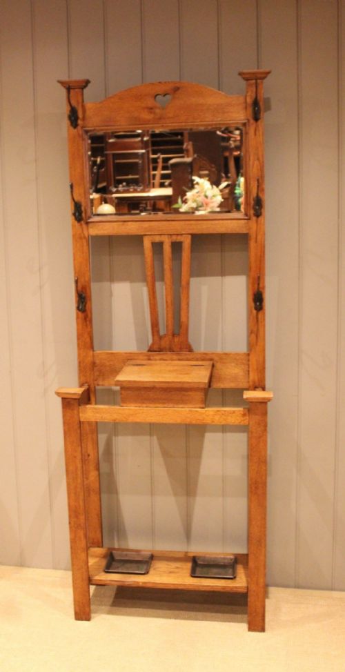 fig 1. Arts & Crafts Oak Hall Stand
