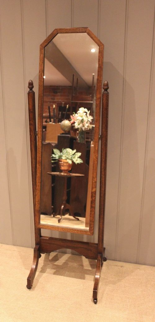 fig 1. Oak Cheval Mirror