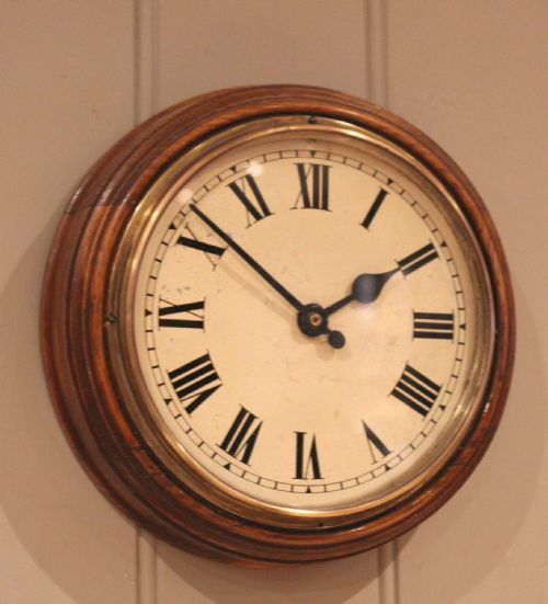 fig 1. Solid Oak Wall Clock