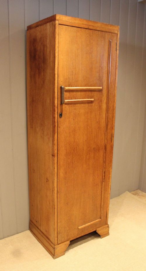 fig 1. 1930s Oak Single Hall Wardrobe