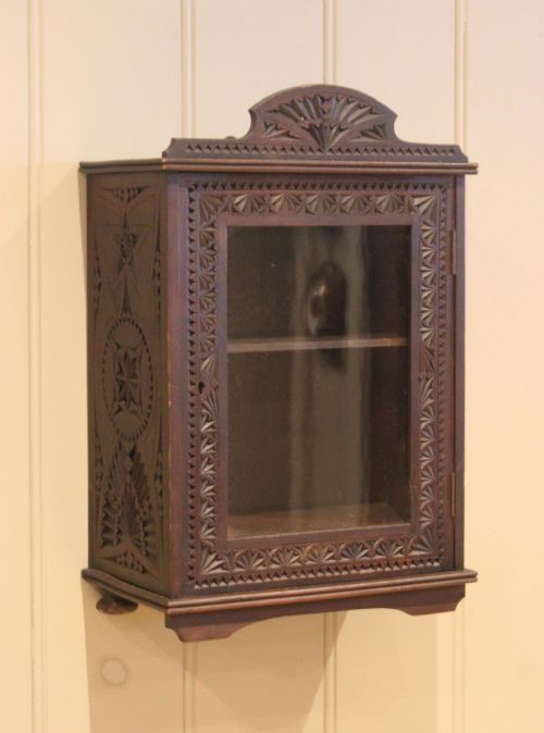 fig 1. Carved Beech Wall Cabinet