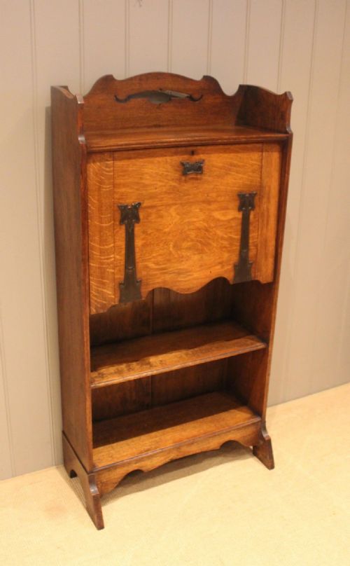 fig 1. Solid Oak Arts & Crafts Narrow Bureau

