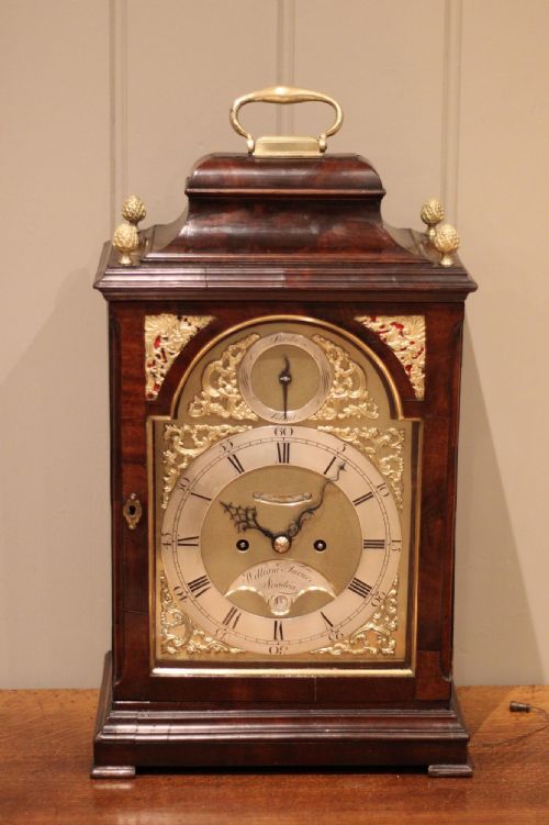 fig 1. Original Late 18th Century Mahogany Verge Bracket Clock
