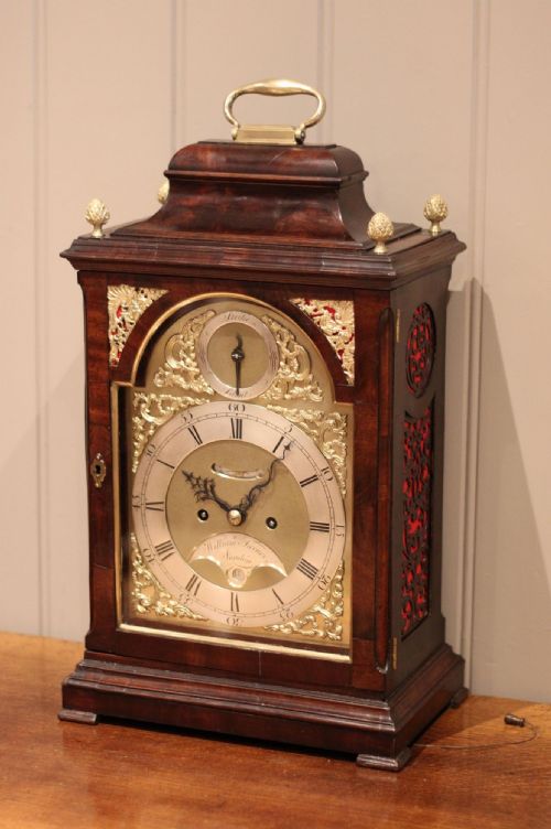 fig 2. Original Late 18th Century Mahogany Verge Bracket Clock