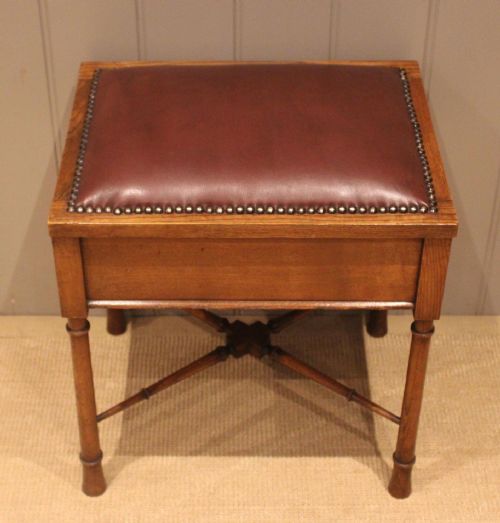 Arts & Crafts Ash Piano Stool
