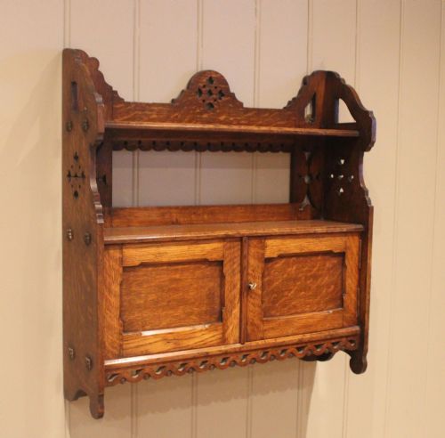 fig 1. Victorian Solid Oak Wall Cabinet