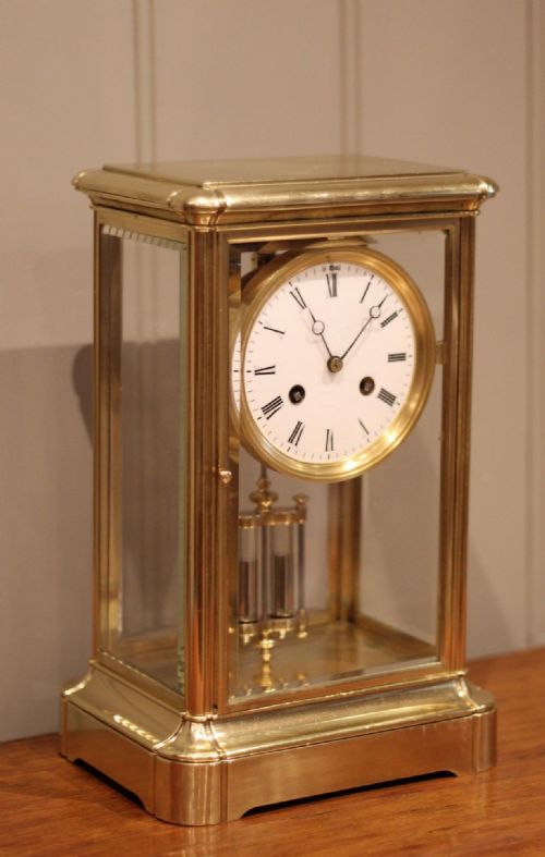 fig 2. French Bell Striking Four Glass Mantel Clock