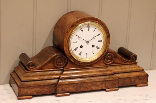 fig 1. Substantial French Walnut Mantel Clock