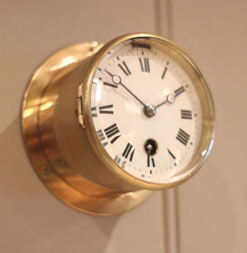 Small Proportioned Brass Ships Clock