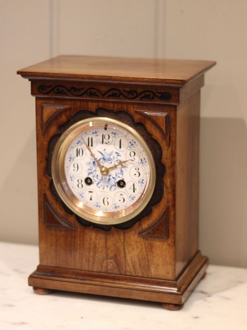 fig 1. Aesthetic Style Olive Wood Mantel Clock