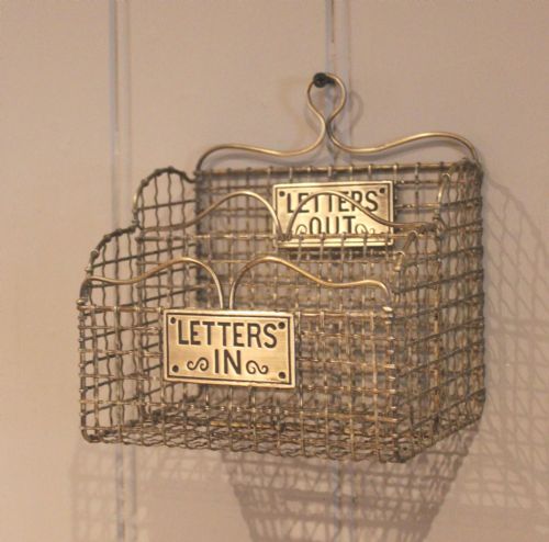 Edwardian Brass Letter Rack
