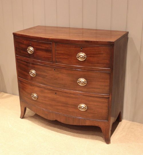fig 1. Early 19th Century Mahogany Bow Front Chest Of Drawers