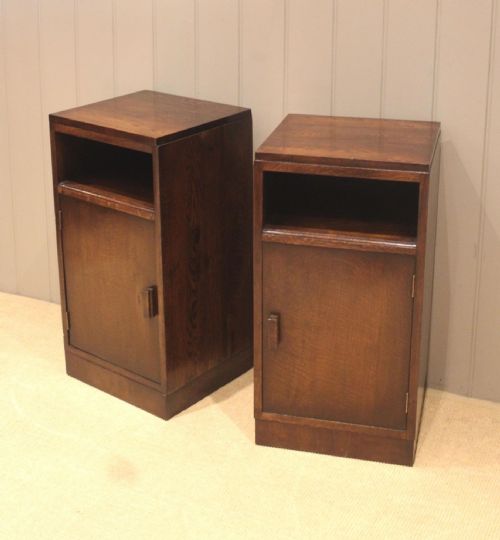 Pair of Oak Bedside Cabinets
