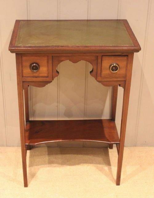 Small Edwardian Leather Top Table
