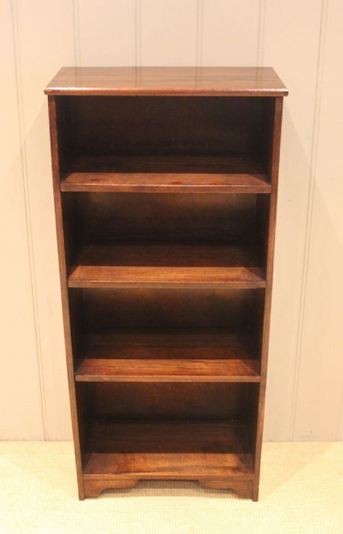 fig 1. Slim Oak Open Bookcase