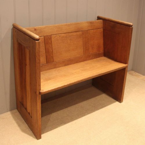 Solid Light Oak Church Pew