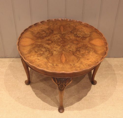 LOW CIRCULAR WALNUT TABLE