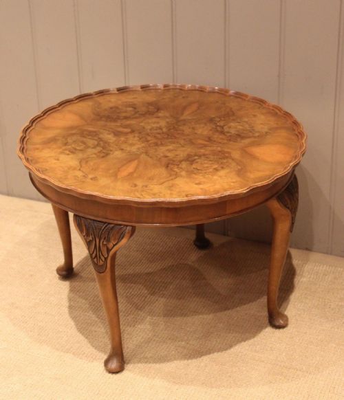 LOW CIRCULAR WALNUT TABLE - ADDITIONAL PHOTO 1