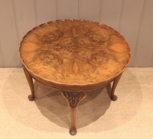 LOW CIRCULAR WALNUT TABLE - ADDITIONAL PHOTO 3