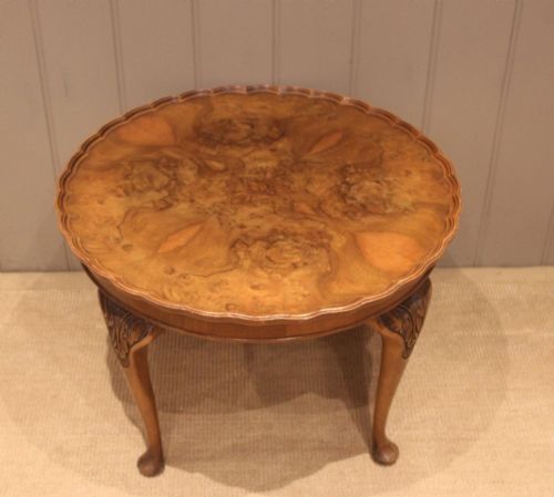 LOW CIRCULAR WALNUT TABLE - ADDITIONAL PHOTO 4