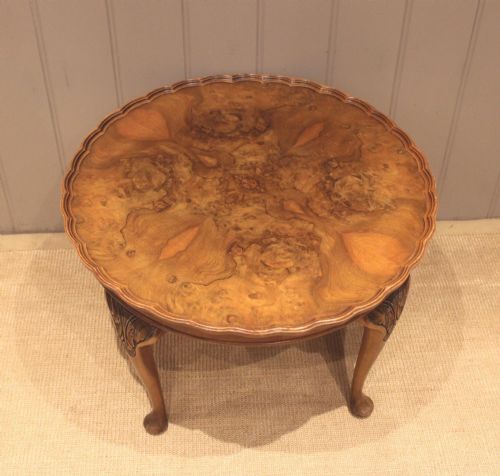 LOW CIRCULAR WALNUT TABLE - ADDITIONAL PHOTO 8