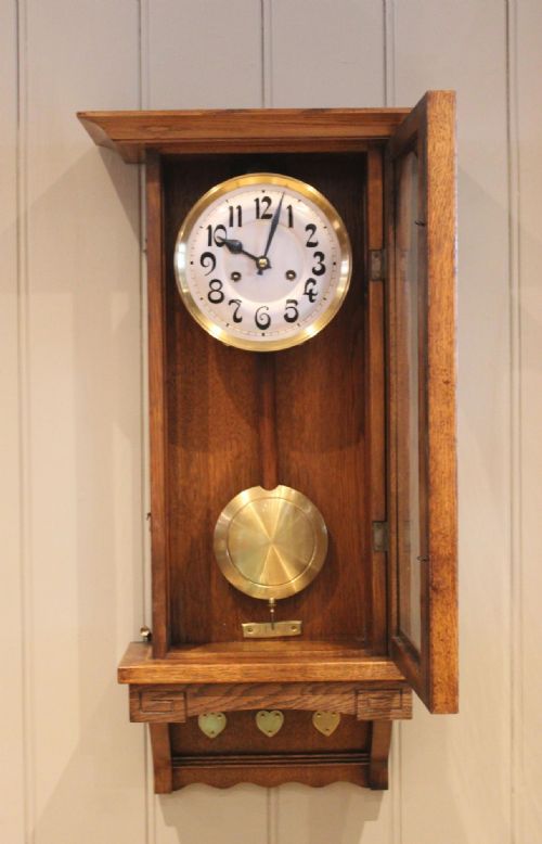 fig 2. Oak Arts & Crafts Striking Wall Clock