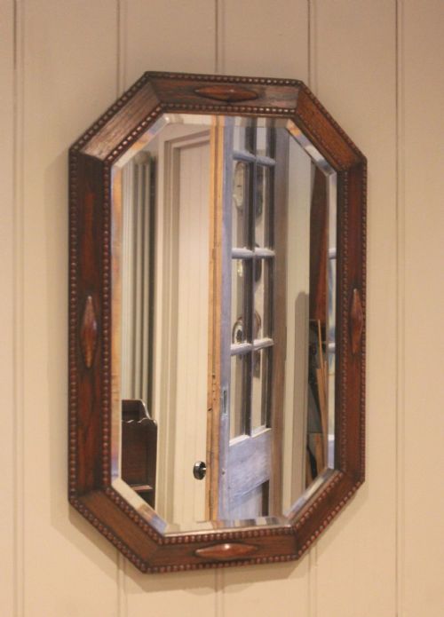 Carved Oak Wall Mirror