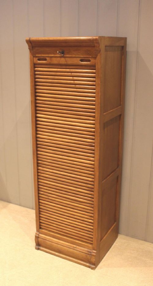 French Single Tambour Front Filing Cabinet
