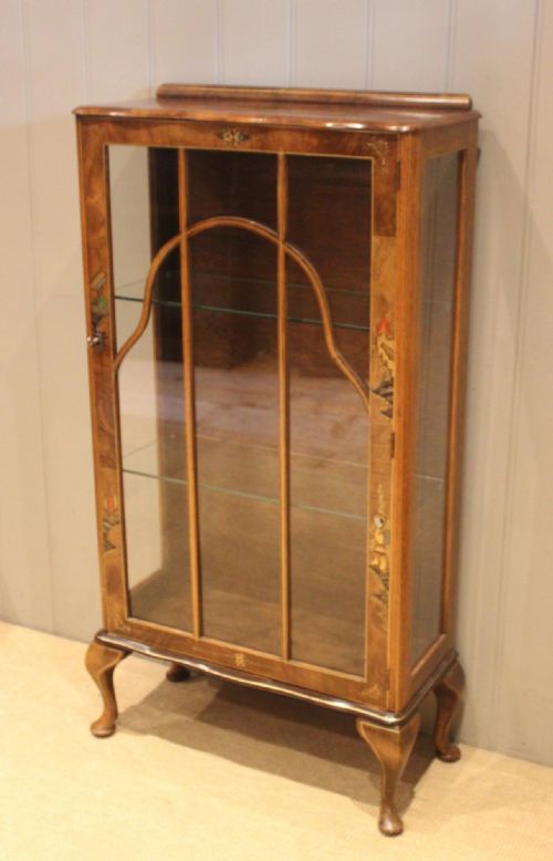 fig 1. Walnut Chinoiserie Display Cabinet