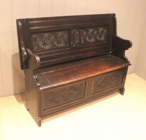 fig 1. Solid Oak Monks Bench
