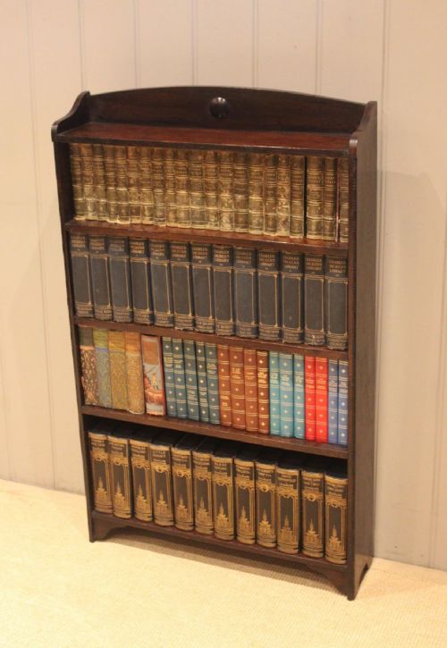 Oak Open Bookcase with a Beaded Edge