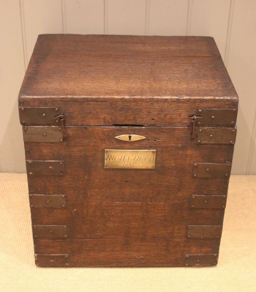 Late 19th Century Oak Silver Chest